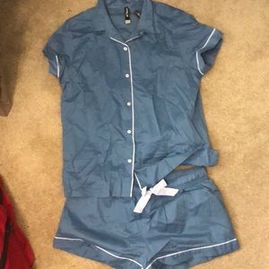 Adore me sleep set.  Blue color